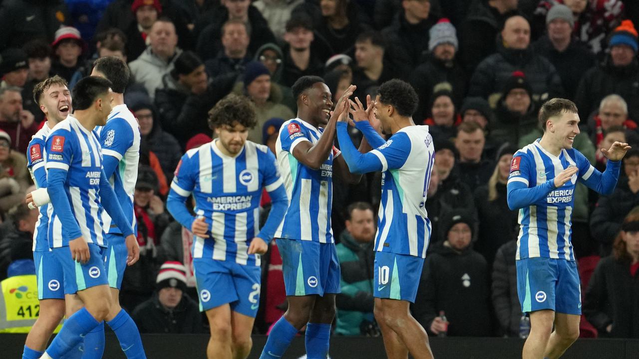 Brighton mengalahkan Man United 2-1 di Piala FA