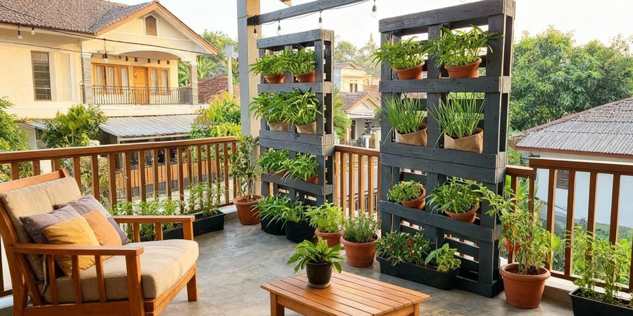 Desain Balkon Rumah Untuk Kebun Sayur Di Kawasan Perkotaan