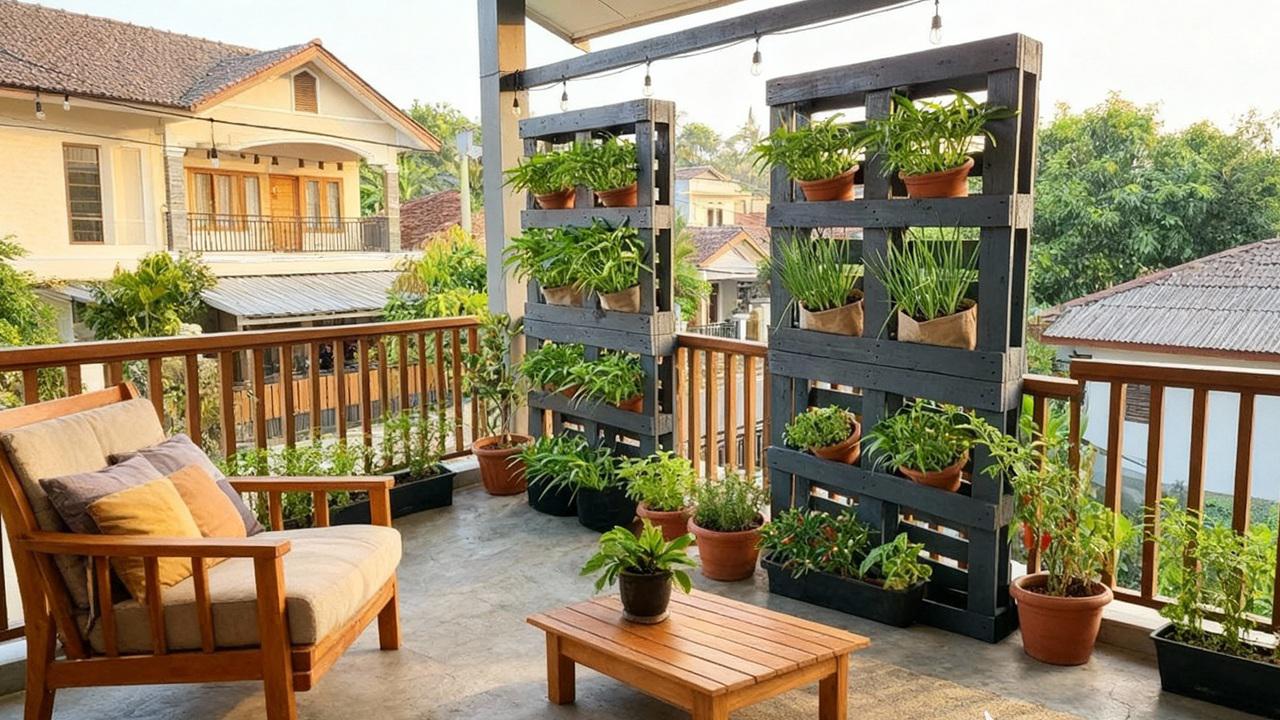 Desain Balkon Rumah Untuk Kebun Sayur Di Kawasan Perkotaan