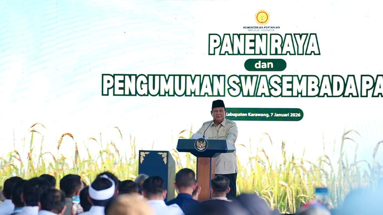 Panen raya beras di Karawang mendukung swasembada pangan Indonesia