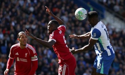 Brighton vs Liverpool Babak Pertama Skor 1-1