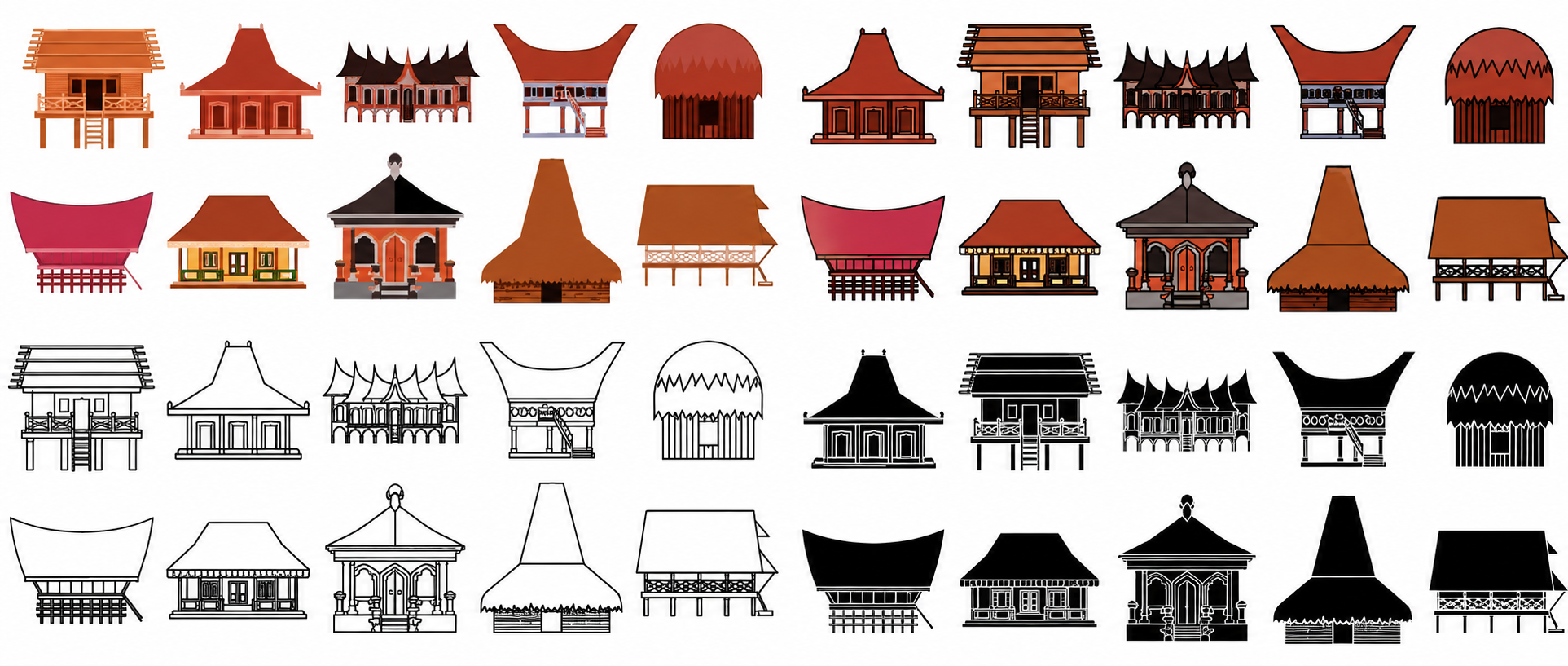 Bentuk Atap Rumah Adat Indonesia